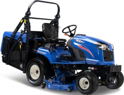 Iseki Diesel-Rasentraktor mit Aufnahme, Hochentleerung SXG 327 mit SCMB54 und SBC650